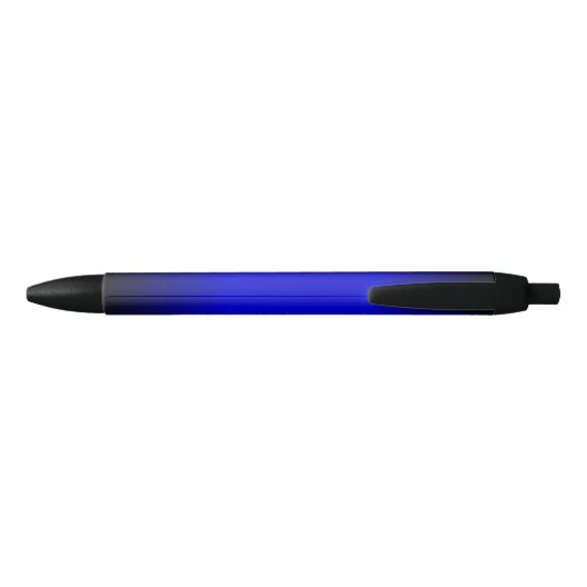 Solid Electric Blue Zwarte Inkt Pen (Achterkant)