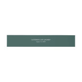 Solid Emerald Green Wedding Invitation Belly Band Uitnodigingen Wikkel (Vlak)