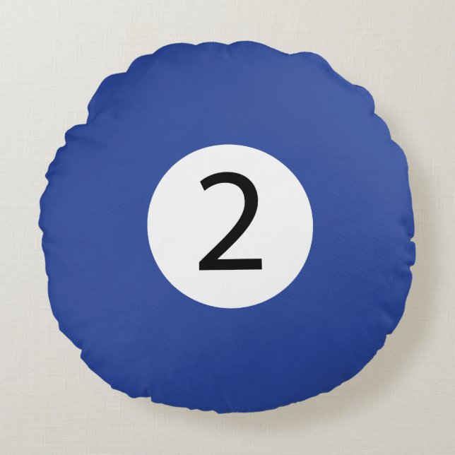 Solid en Stripe Billiard Balls #2 Verzamel alle 15 Rond Kussen (Voorkant)