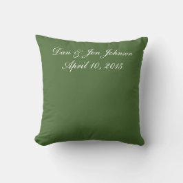 Solid Forest Green Custom Name Sierkussen