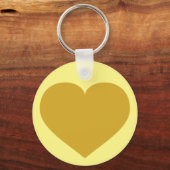 Solid Gold Heart-hoofdketen Sleutelhanger (Voorkant)