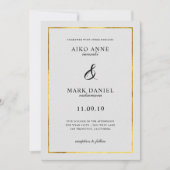 Solid Gold Lijst huwelijksuitnodiging Kaart (Voorkant)