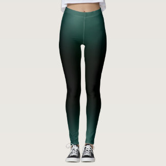 Solid Gradient Pattern | Dark Emerald Ombre Leggings