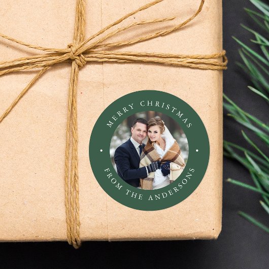 Solid Green | Holiday Afbeelding Ronde Sticker