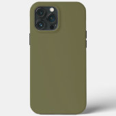 Solid Green Olive Brown van Premium Collecties Case-Mate iPhone Case (Achterkant)