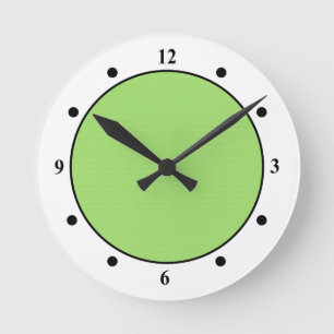 Solid Green Ronde Klok