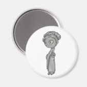 Solid Grey Geisha Magneet (Voorkant / Achterkant)
