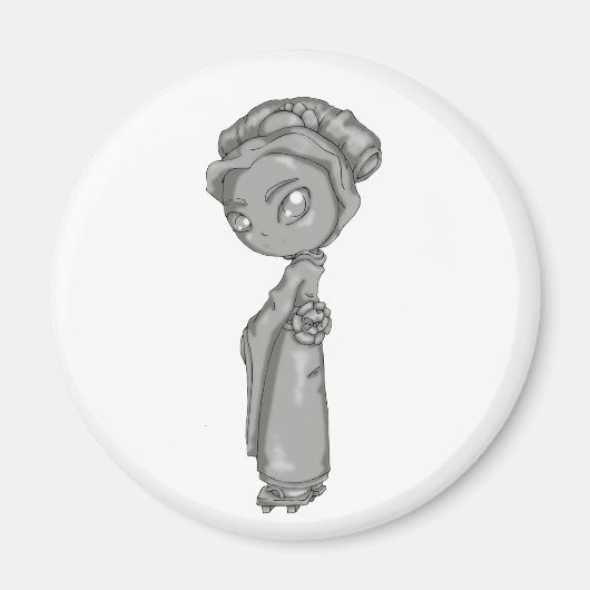 Solid Grey Geisha Magneet (Voorkant)
