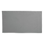 Solid Grey King Pillow Case for Modern Bedrooms Kussensloop (Achterkant-Rechts)
