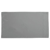 Solid Grey King Pillow Case for Modern Bedrooms Kussensloop (Voorkant-Rechts)