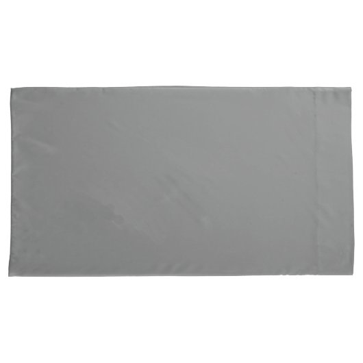 Solid Grey King Pillow Case for Modern Bedrooms Kussensloop (Voorkant-Rechts)