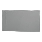 Solid Grey King Pillow Case for Modern Bedrooms Kussensloop (Achterkant-Links)