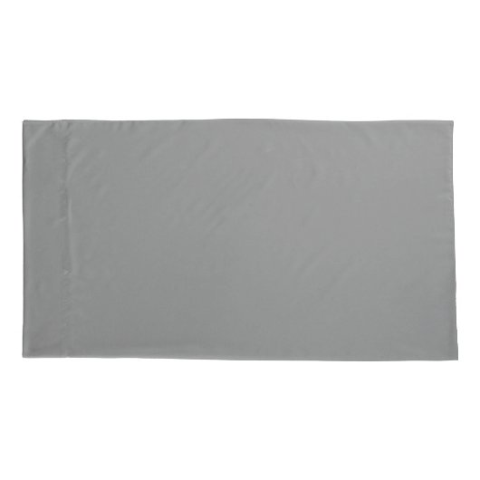 Solid Grey King Pillow Case for Modern Bedrooms Kussensloop (Achterkant-Links)