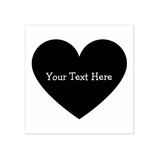 Solid Heart Rubber Art Stamp Rubberstempel (Afrduk)