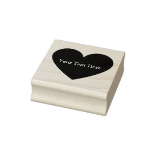 Solid Heart  Rubber Kunststempel Rubberstempel