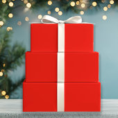 Solid Holly Red Inpakpapier Vel