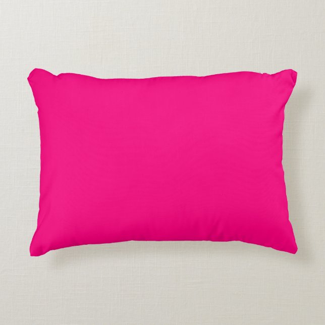 Solid Hot Pink Accent Pillow Decoratief Kussen (Voorkant)