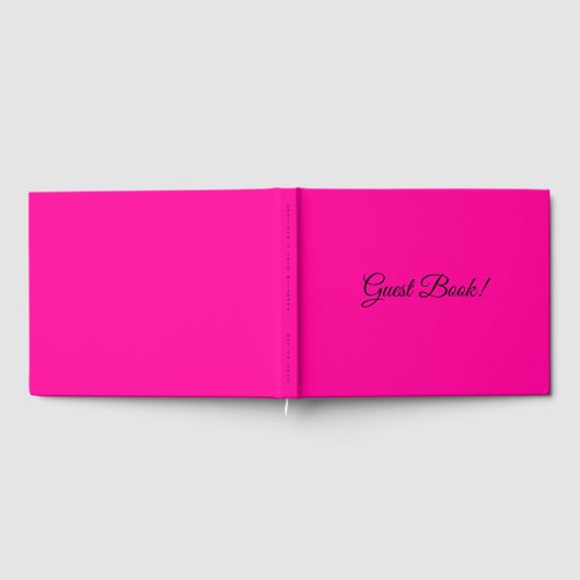Solid Hot Pink Guest Book Gastenboek (Volledig)