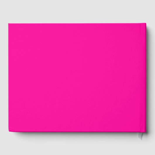 Solid Hot Pink Guest Book Gastenboek (Achterkant)
