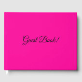 Solid Hot Pink Guest Book Gastenboek (Voorkant)