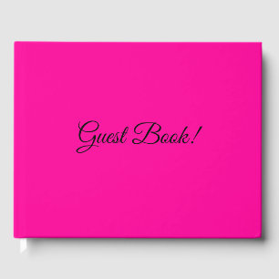 Solid Hot Pink Guest Book Gastenboek