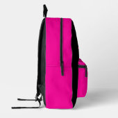 Solid Hot Pink met naam Bedrukte Rugzak (Links)
