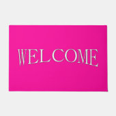 Solid Hot Pink Welkom Deurmat (Voorkant)