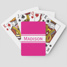 Solid Hot Pink White Stripes Modern Name