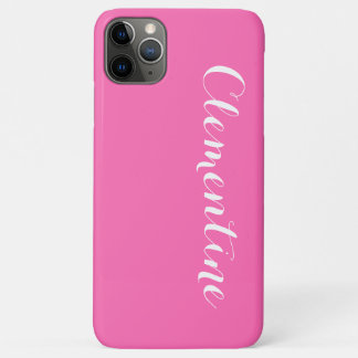 Solid Hot Roze Achtergrond, naam Monogram Case-Mate iPhone Case