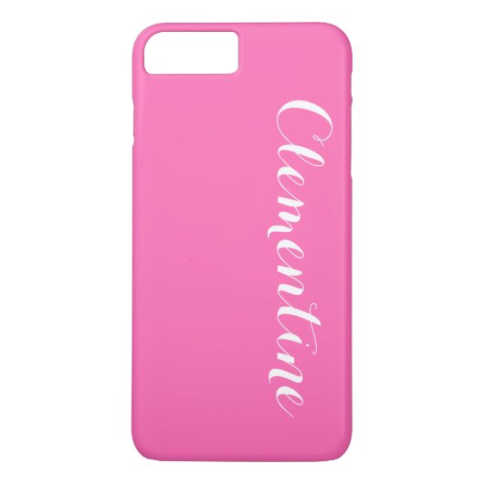 Solid Hot Roze Achtergrond, naam Monogram Case-Mate iPhone Case (Achterkant)