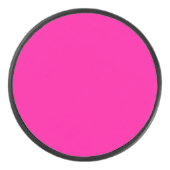 Solid Hot Roze Hockey Puck (Voorkant)