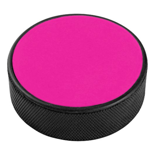 Solid Hot Roze Hockey Puck (3/4)