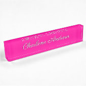 Solid Hot Roze Naambordje