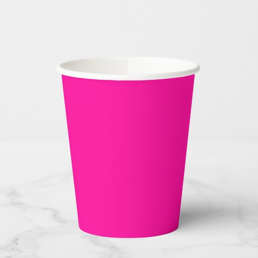 Solid Hot Roze Papieren Bekers (Links)