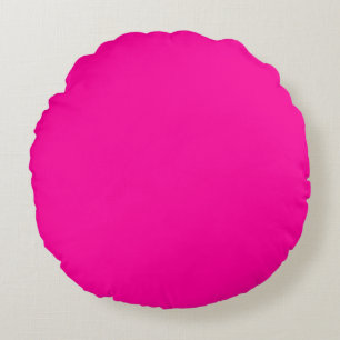 Solid Hot Roze Rond Kussen