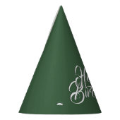 Solid Hunter Green Feesthoedjes (Links)