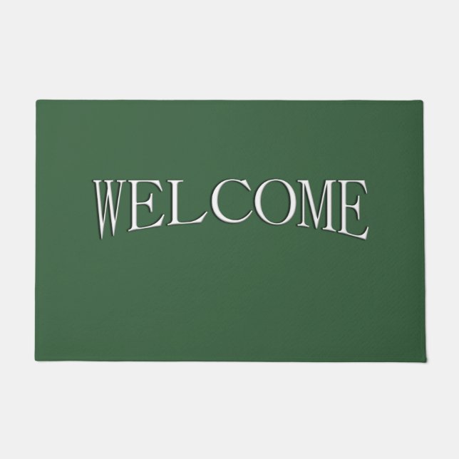 Solid Hunter Green Welcome Mat (Voorkant)
