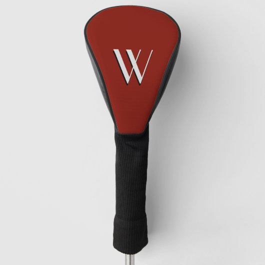 Solid Indiaas Rood geparkeerd Golfheadcover (Voorkant)