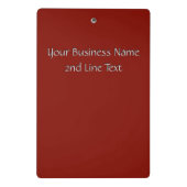 Solid Indian Red Business Name Mini Klembord (Achterkant)