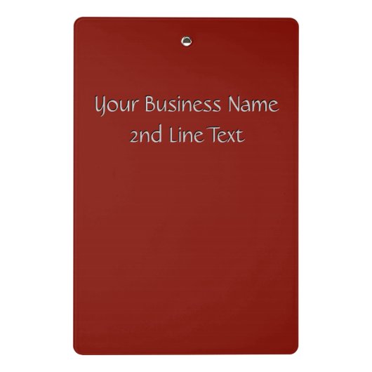 Solid Indian Red Business Name Mini Klembord (Achterkant)