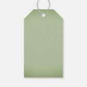 Solid Jade Green Celadon Cadeaulabel (Achterkant)