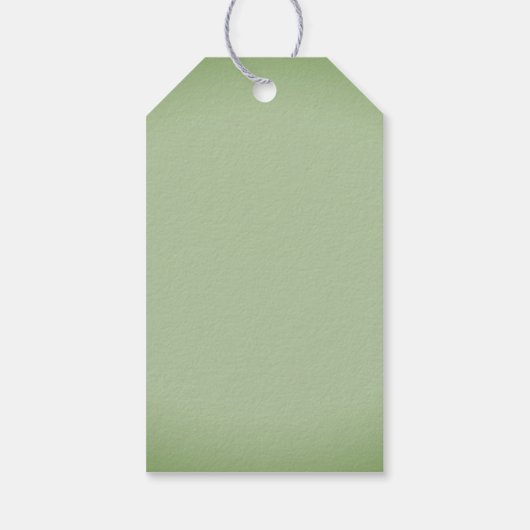 Solid Jade Green Celadon Cadeaulabel (Achterkant)