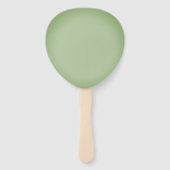 Solid Jade Green Celadon Handwaaier (Achterkant)