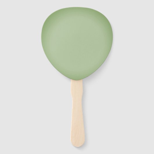 Solid Jade Green Celadon Handwaaier (Achterkant)