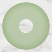 Solid Jade Green Celadon Wijnglaslabel (Achterkant)