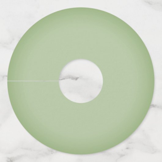 Solid Jade Green Celadon Wijnglaslabel (Achterkant)