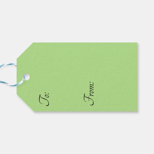 Solid Kiwi Green Gift Label Cadeaulabel (Achterkant Horizontaal)