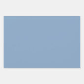 Solid kleurengewoon dusty blauw pastel inpakpapier vel (Voorkant 2)