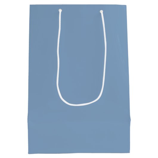 Solid kleurengewoon dusty blauw pastel medium cadeauzakje (Achterkant)