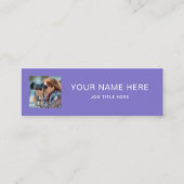 Solid Lavender Mini Calling Card met wit script Contactkaartje (Voorkant)